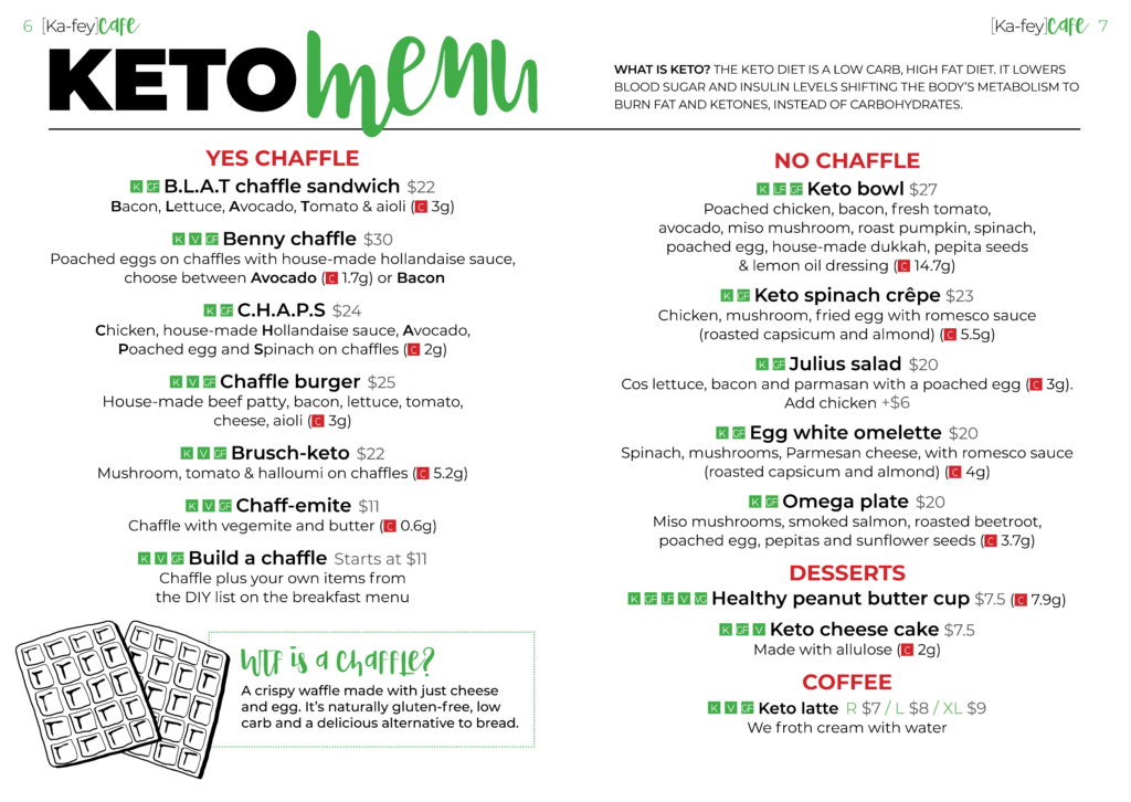 Our keto menu is like no other